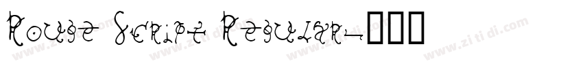 Rouge Script Regular字体转换